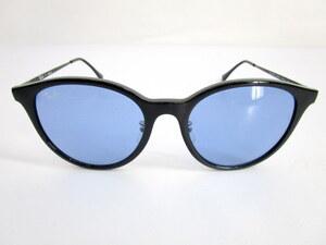 1円★ Ray-Ban レイバン RB 4334D 601/80 55□19 145 2N サングラス ブラック ブルー ケース付き アイウェア 中古