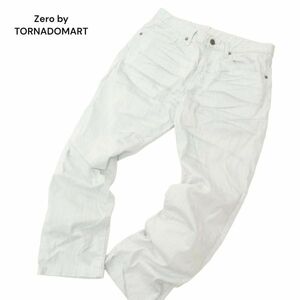 Zero by TORNADOMART トルネードマート 加工★ ストレッチ クロップド ハイパー デニム パンツ ジーンズ Sz.S メンズ 日本製　C4B02024_5#P