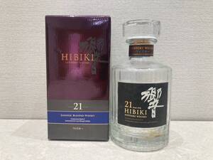 M6373【綺麗品】SUNTORY サントリー HIBIKI 響21年 350ml 空瓶 空箱 セット 未洗浄 ボトル 化粧箱 ウイスキー 希少 レア 