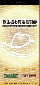 最新 イエローハット 株主優待 株主様お買物優待券 3000円分 (300円券×10枚）油膜取りウォッシャー液 Yellow Hat 2りんかん バイク館