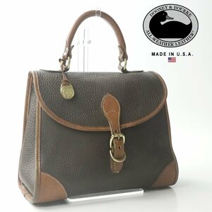 美品 USA アメリカ製 DOONEY＆BOURKE ドゥーニー＆バーク ALL-WEATHER LEATHER 牛革 シュリンクレザー ショルダーバッグ ブラウン