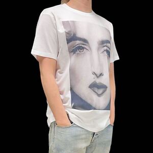 新品 ビッグプリント MADONNA マドンナ ライクアヴァージン マテリアルガール 80s 洋楽 クイーンオブポップ Tシャツ ユニセックス Lサイズ