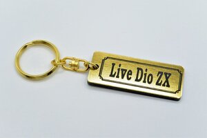 AA-248-1 Live Dio ZX 2層アクリル製 金黒 2重リング キーホルダー ライブディオZX AF35 カスタム 外装 シート ミラー ハンドル 等に