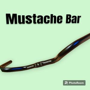 【リラックスポジションにおすすめ！】マスタッシュバー アルミ ブラック Mustache Bar SURLYなどクロモリバイクにもおすすめ！