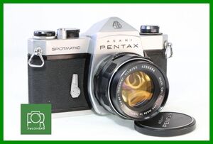 【同梱歓迎】実用■PENTAX SPOTMATIC SP + Super-Takumar 55mm F1.8■シャッター全速完動・露出計不良■B60