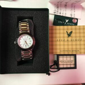 LYLE&SCOTT 稼働品　LA-0197 レディース腕時計　3針　白文字盤　箱付き　美品　