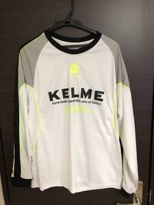 KELME ケルメ ウィンドピステ ウィンドブレーカー 白×グレー Lサイズ（used） ～サッカー、フットサル、スポーツ、部活、合宿、ジム～