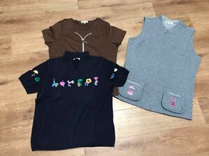 10-115 PICONE ROMA ピッコーネ 半袖 Tシャツ トップス ノースリーブ ビーズ ラインストーン サイズ 40 レディース おまとめ セット 