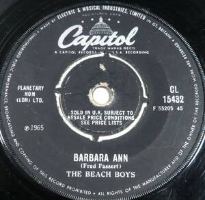 英シングル●THE BEACH BOYS／Barbara Ann(レコードコレクターズ