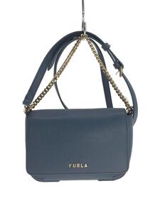 FURLA◆ショルダーバッグ/レザー/BLU