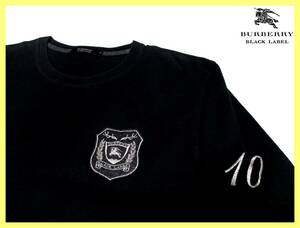 激レア 10周年限定プレミアムデザイン バーバリーブラックレーベル BURBERRY BLACK LABEL Tシャツ 日本製 サイズ M(2) 夏