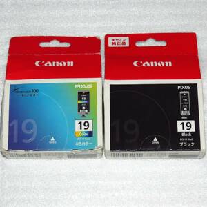 Canon キャノン　純正　BCI-19 ブラック＆4色カラー　2本セット　送料185円