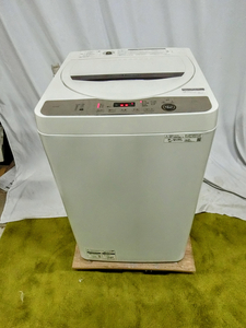 SHARP 縦型洗濯機 ES-GE6E 2021年製　6.0Kg 風乾燥 ステンレス穴なし槽 MT