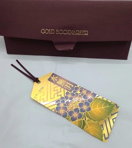 K24 純金しおり 三菱マテリアル 栞 ゴールド ブックマーカー 0.32ｇ FINE GOLD 999.9 24金 カード GOLD BOOKMARKER ②