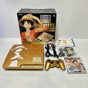 【ジャンク】 PlayStation 3 ONE PIECE ワンピース 海賊無双 GOLD EDITION CECH-3000B PS3 本体 CEJH-10021