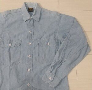 古着/長袖シャンブレーシャツ/ダンガリー/Prentiss/プレンティス/Made in USA/米製/90