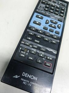 【FKB-26-172】 DENON コンポ用 リモコン RC-7V REMOTE CONTROLLER　動確済