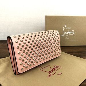 送料込み！ 極美品 Christian Louboutin 長財布 1165076 ピンク 箱付き 129