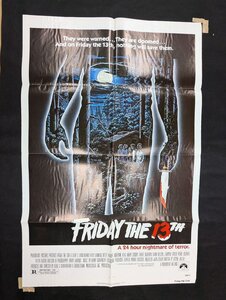 長E353/US版1sh 映画ポスター【Friday the 13th】(13日の金曜日) 監督ショーン・S・カニンガム/ORG 800073/1円～