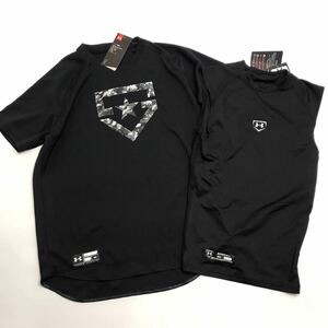 アンダーアーマー ベースボール Tシャツ 黒 1313586-001 mbb8724B 2枚組セットサイズSM