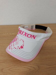 ＼送料込み！／☆美品☆【SRIXON】スリクソン サンバイザー 白 ホワイト 星 スター フリーサイズ（54〜60cm） ゴルフウェア スポーツ 帽子