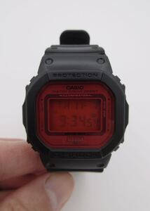 【希少・カスタム】CASIO カシオ G-shock Gショック／35周年記念レッドアウト 限定／DW-5635C-4JR／RED OUT 35th 赤