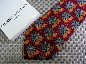 ♪31736D♪状態並品【花 植物 柄】ピエールバルマン【PIERRE BALMAIN】ネクタイ