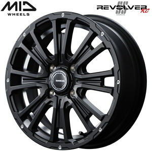 MID Garcia SS REVOLVER KC ホイール4本 セミグロスブラック/アンダーカットDC 4.0J-12インチ 4穴/PCD100 インセット+42