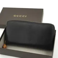 ✨未使用展示品・箱付き✨　GUCCI 長財布　バンブー　竹　ラウンドファスナー