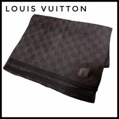 LOUIS VUITTON マフラー　ブラウン　ダミエ　ウール　冬　防寒