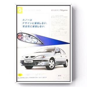 当時物 ルノー メガーヌ 広告 / Renault Megane ルノーメガーヌ ホイール マフラー シート ルーフレール カスタム カタログ 2 3 RS 3RS