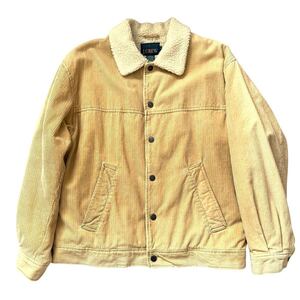 美品 激レア 90s ヴィンテージ J.CREW 裏ボア コーデュロイジャケット 巨人タグ ハンティングジャケット ジェイクルー ベージュ 