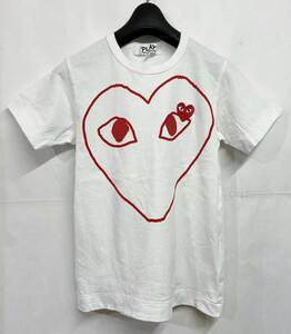 Sサイズ◆PLAY COMME des GARCONS プレイ コムデギャルソン ハート Tシャツ White 白