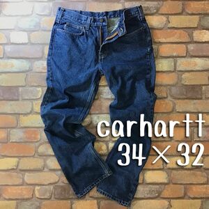 ★アメリカ直輸入★正規品★【carhartt カーハート】リラックスフィット 太め デニムパンツ ジーンズ[34×32]インディゴ ストーン K2-925