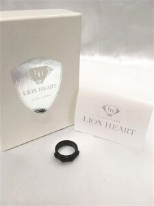 LION HEART ライオンハート シルバー リング ブラック色 超美品！ 約12号 保証書付き