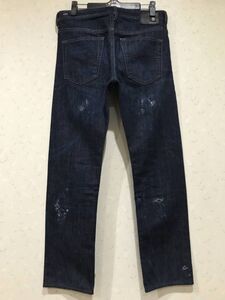 ※ DIESEL ディーゼル BUSTER 0855A REGULAR SLIM-TAPERED リペア加工 デニムパンツ 濃紺イタリア製 28 　　 　　　　　　　　　 BJBJ.B