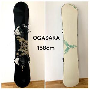 OGASAKA オガサカ スノーボード 158cm obusedo 小布施堂 ディレクショナル キャンバー snowboard ボード 板 MADE IN JAPAN 和柄 獅子