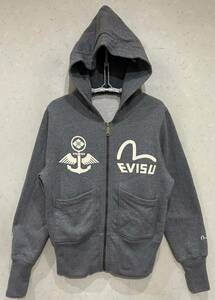 ＊エヴィス EVISU ヤマネ YAMANE カモメ スウェット ジップアップパーカー 38　　　　　　　BJBD.F