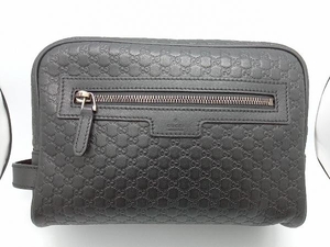 GUCCI マイクログッチシマ 419775.622011 セカンドバッグ クラッチバッグ ブラック グッチ