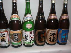 宮崎産選べる芋焼酎6本セツト。黒白霧島、木挽、飫肥杉、など20度1800ミリ組合わせ自由6本組