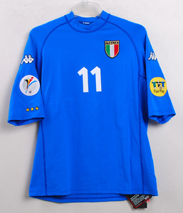 00ユーロ イタリア ITALY(H)#11 ジャンルカ・ペッソット PESSOTTO 選手用半袖 EURO 2000 大会仕様 XL