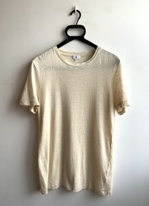 【美品】MACKINTOSH PHILOSOPHY カットソー 半袖 Tシャツ メンズ 38 ベージュ 麻50% 綿50% マッキントッシュ フィロソフィー