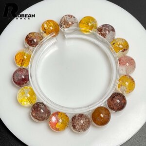 上級EU製 定価27万円★ROBEAN・ハーキマーダイヤモンドクォーツ・インクォーツ★パワーストーン ブレスレット 天然石 13.4-13.7mm M1028267