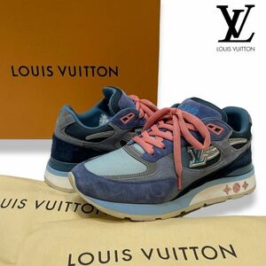 LOUIS VUITTON ルイ・ヴィトン 21ss ランアウェイ ライン スエードレザー ローカット スニーカー モノグラム ロゴ シューズ 5 1/2 正規品