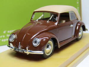 Volkswagen 1/43 フォルクスワーゲン ビートル 1949 maggiolino クローズTop Beetle BAG 6V VW FLAT4 ドア開閉 Made in Italy RIO イタリア