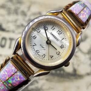 ナバホ族 インディアン シルバー オパール バングル 腕時計 レディース ビンテージ
