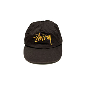 【送料無料】激レア USA製 初期 80s STUSSY ロゴ刺繍 スナップバック キャップ vintage 古着 オールドスケート