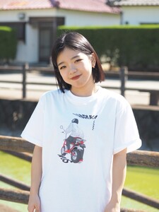 バイク女子Tシャツ　オリジナルデザイン　男女兼用　サイズS〜XL　