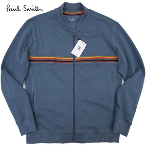 今期新作 Paul smith ポールスミス ジップブルゾン スウェットブルゾン 防寒性○ ブルー Ｍサイズ ※他にも出品中です♪ PS17000