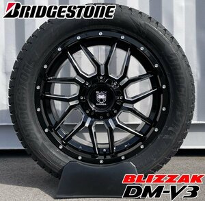 新品 車検対応 ナビゲーター FORD F150 Black Mamba BM7 20インチスタッドレスタイヤホイール ブリヂストン BLIZZAK DM-V3 285/50R20